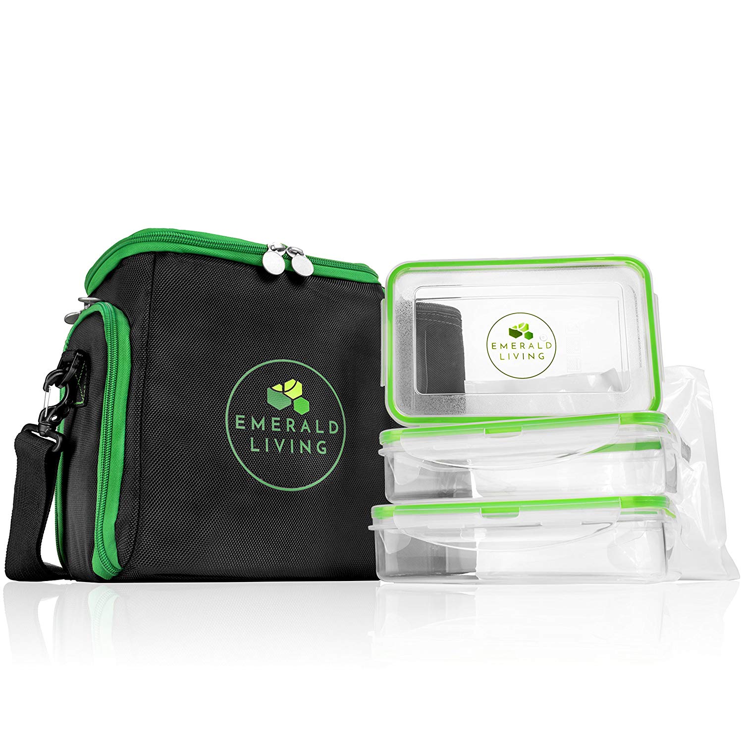 Emerald lives. Meal Prep Bags. Cooler for meal.